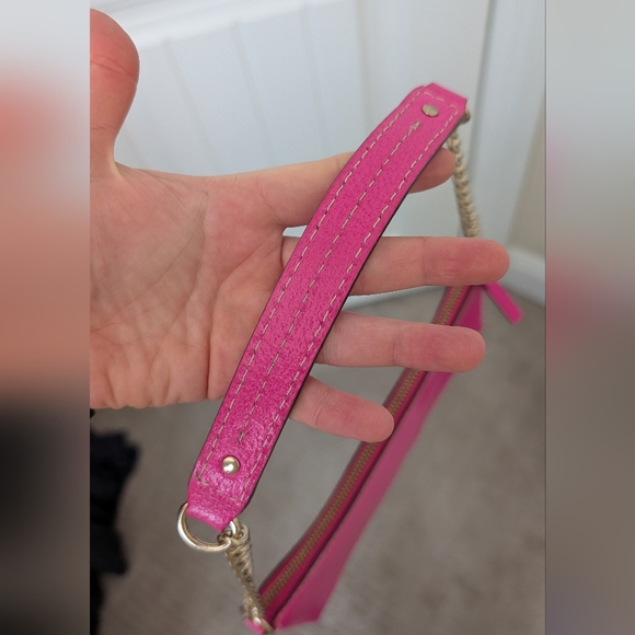 NWOT Kate Spade Hot Pink Gold Chain Shoulder Bag - Picture 5 of 9